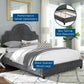 Modway Primrose Queen Performance Velvet Platform Bed FredCo