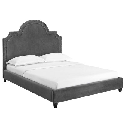 Modway Primrose Queen Performance Velvet Platform Bed FredCo