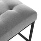 Modway Privy Black Stainless Steel Upholstered Fabric Bar Stool FredCo