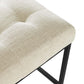 Modway Privy Black Stainless Steel Upholstered Fabric Counter Stool FredCo