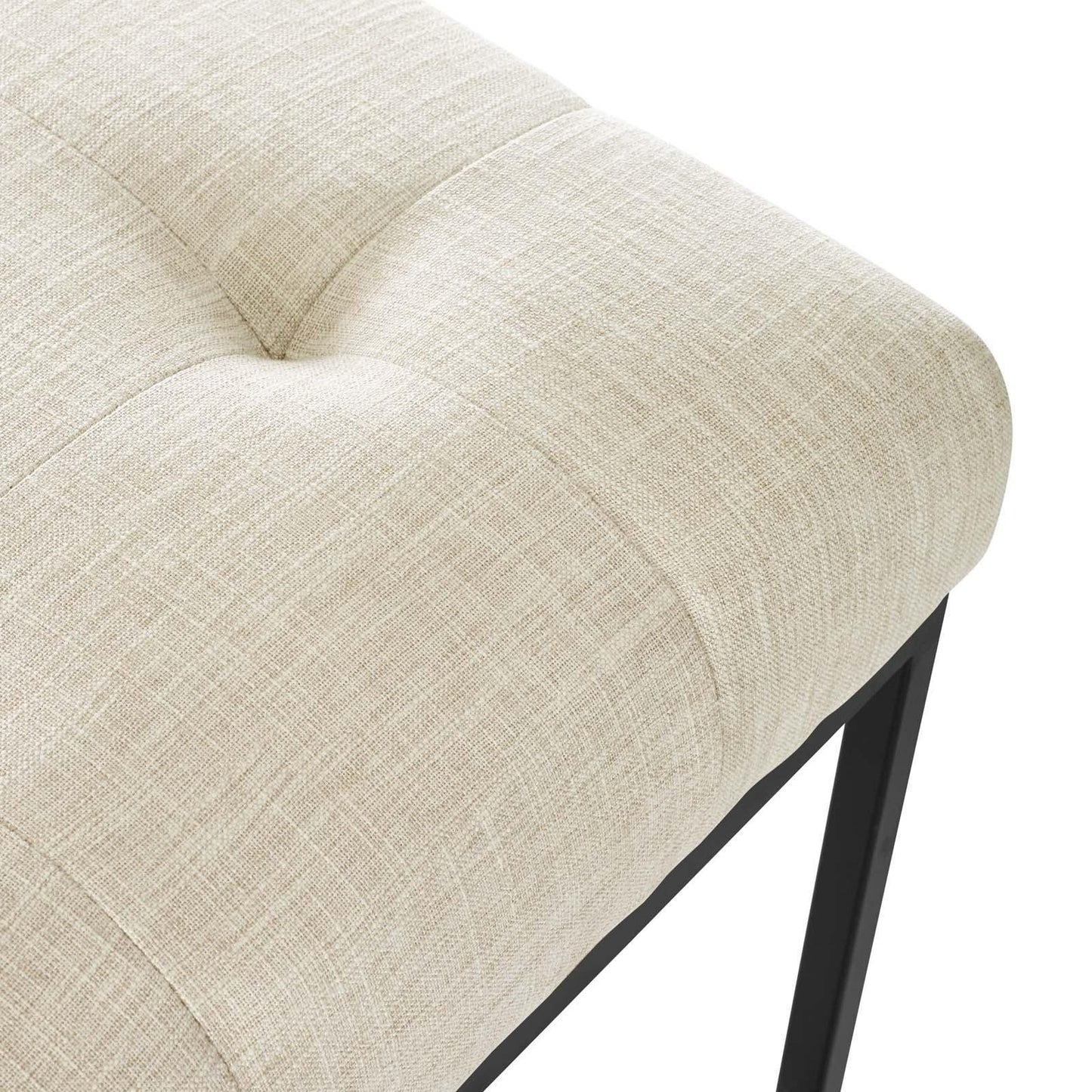 Modway Privy Black Stainless Steel Upholstered Fabric Dining Chair FredCo