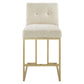 Modway Privy Counter Stool Upholstered Fabric Set of 2 FredCo