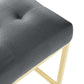 Modway Privy Gold Stainless Steel Performance Velvet Counter Stool FredCo