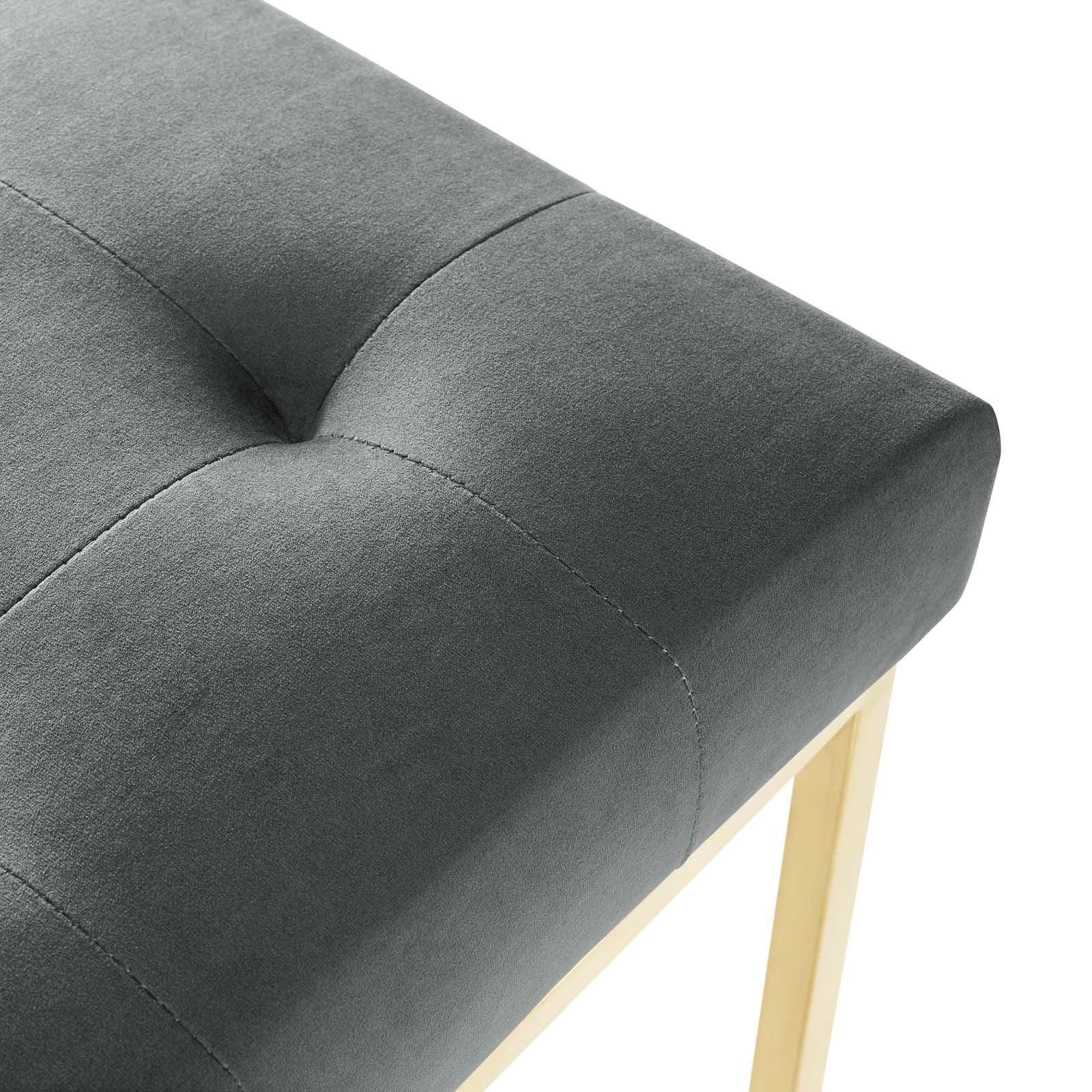 Modway Privy Gold Stainless Steel Performance Velvet Dining Chair FredCo
