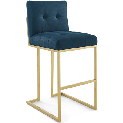 Modway Privy Gold Stainless Steel Upholstered Fabric Bar Stool FredCo