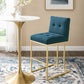 Modway Privy Gold Stainless Steel Upholstered Fabric Bar Stool FredCo