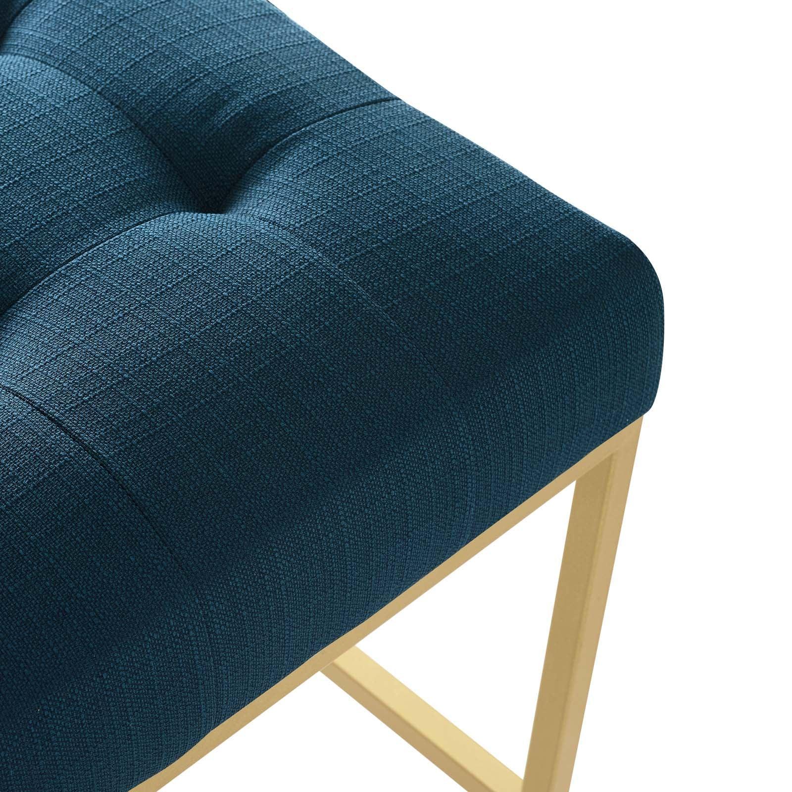 Modway Privy Gold Stainless Steel Upholstered Fabric Bar Stool FredCo