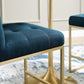 Modway Privy Gold Stainless Steel Upholstered Fabric Counter Stool FredCo