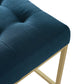 Modway Privy Gold Stainless Steel Upholstered Fabric Counter Stool FredCo