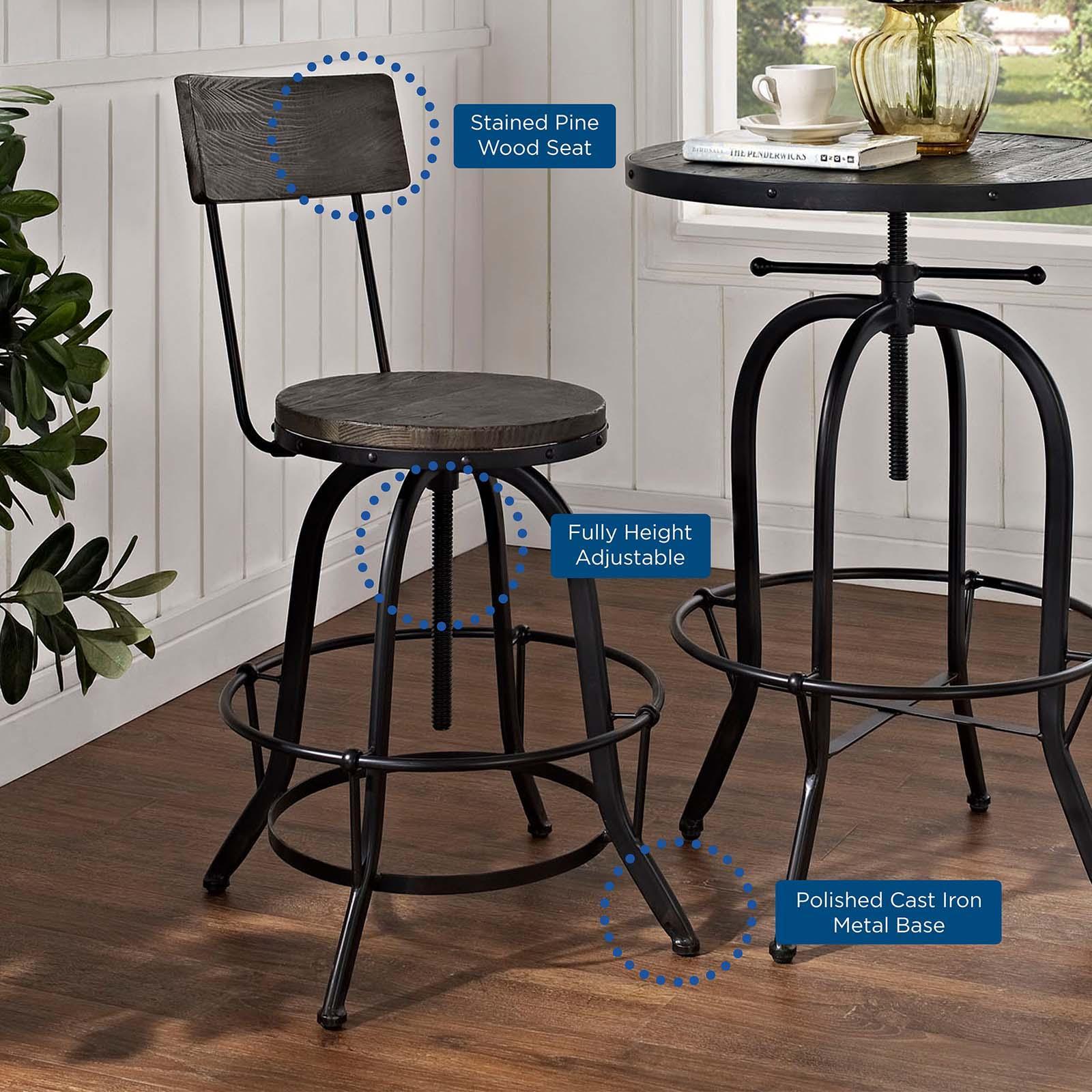 Modway Procure Wood Bar Stool FredCo