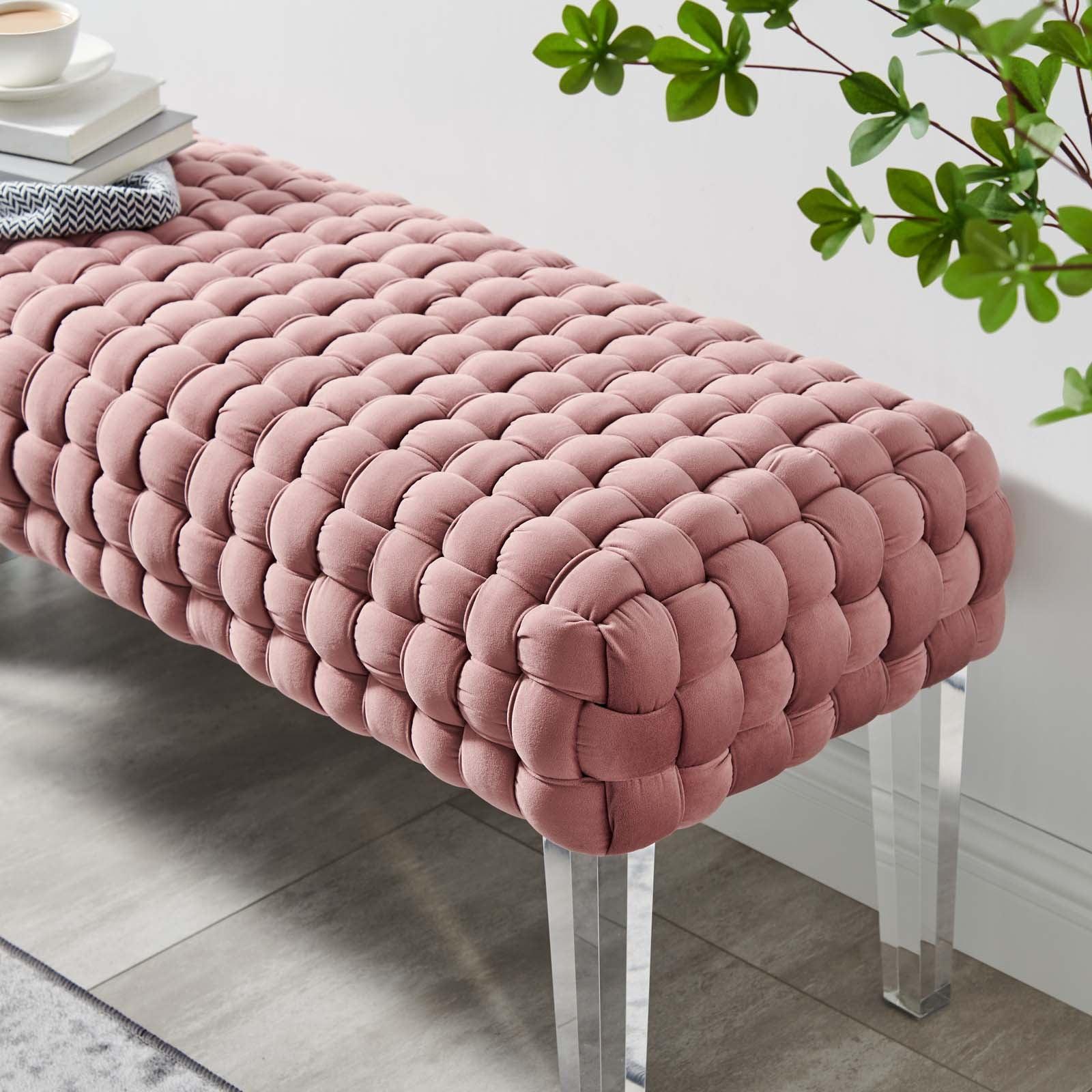 Modway Prologue Woven Performance Velvet Ottoman FredCo