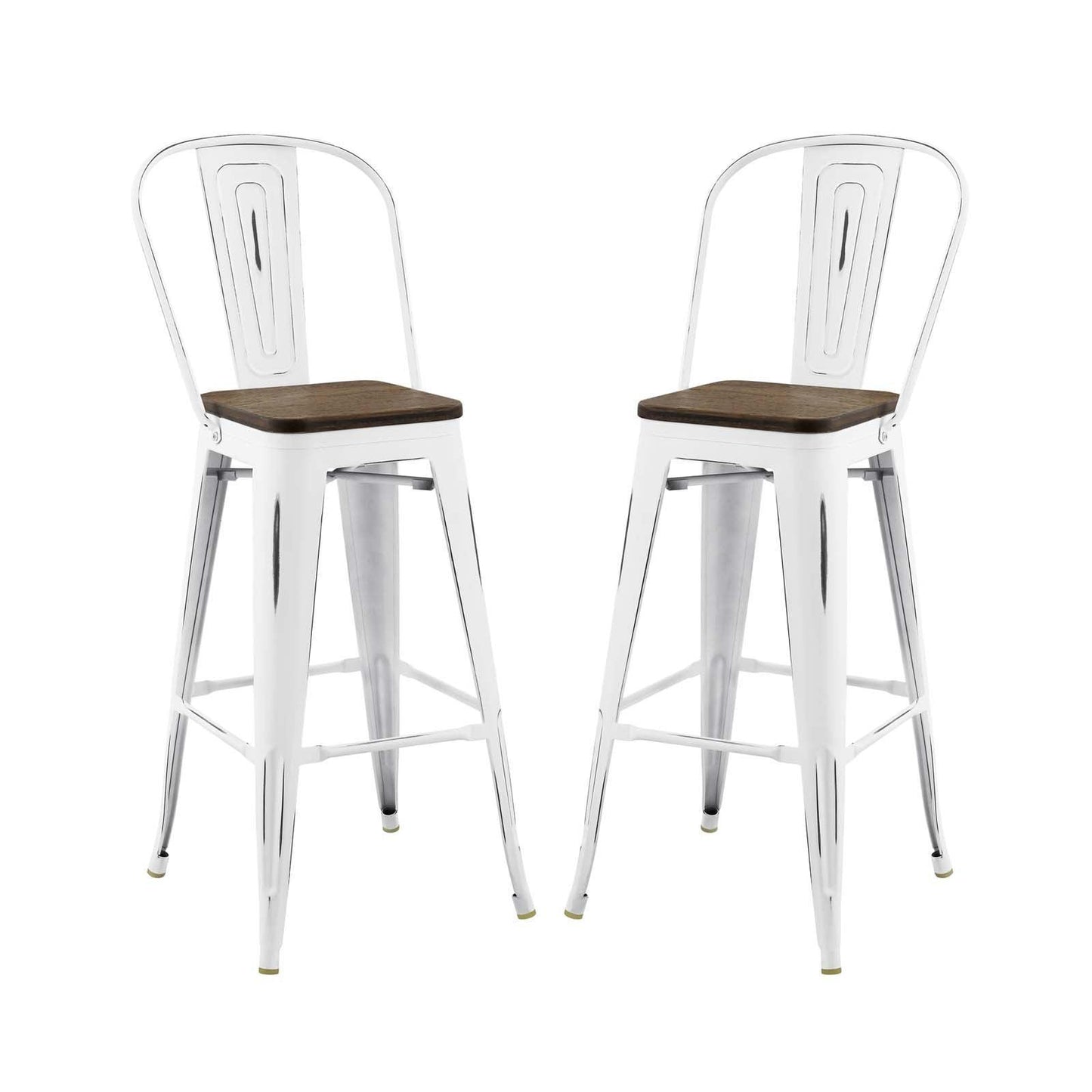 Modway Promenade Bar Stool Metal Set of 2 FredCo
