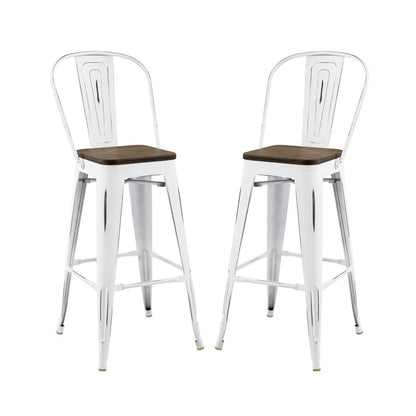 Modway Promenade Bar Stool Metal Set of 2 FredCo