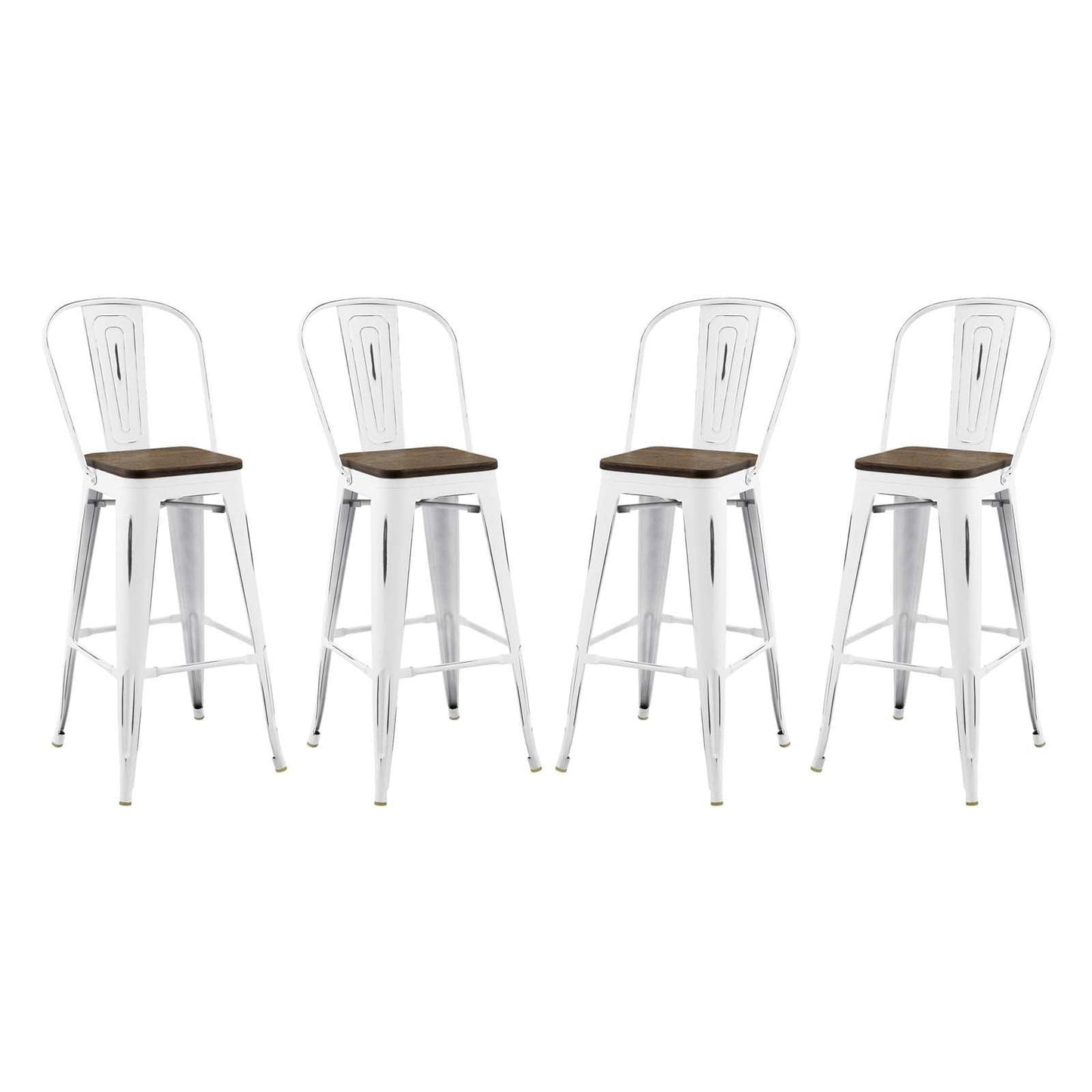 Modway Promenade Bar Stool Metal Set of 4 FredCo