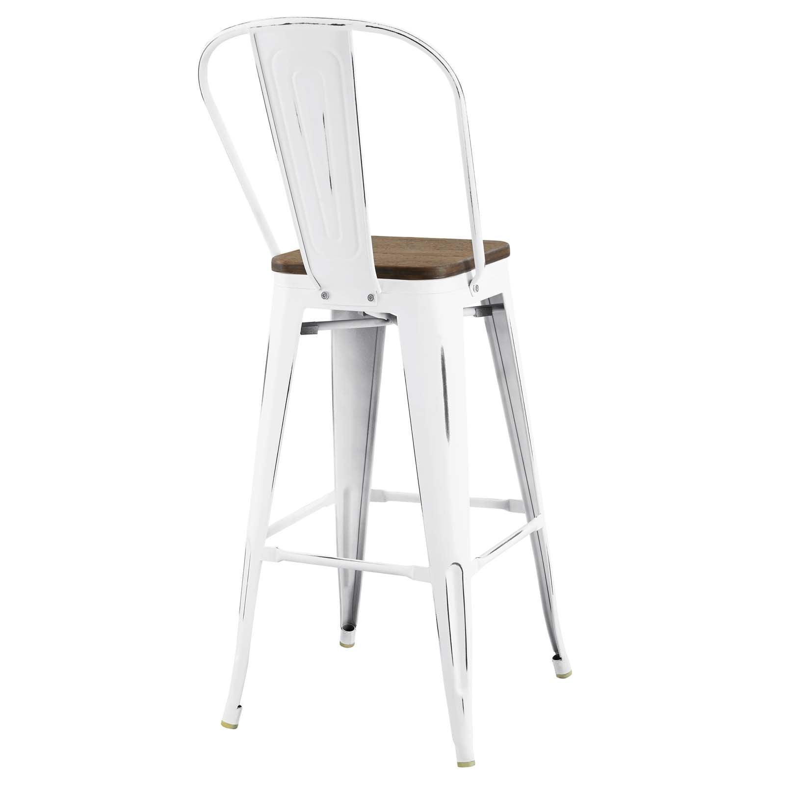 Modway Promenade Bar Stool Metal Set of 4 FredCo