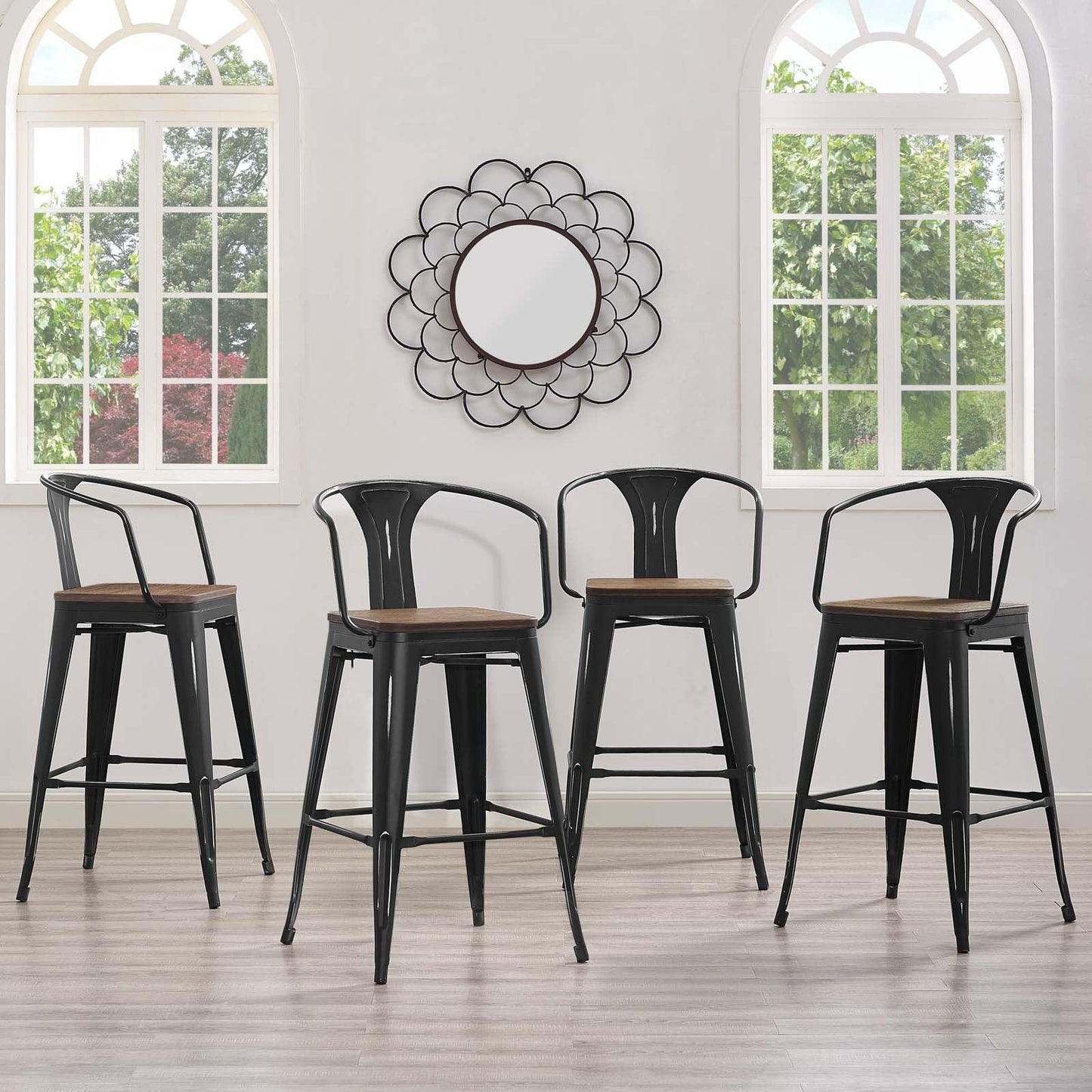 Modway Promenade Bar Stool Set of 4 FredCo