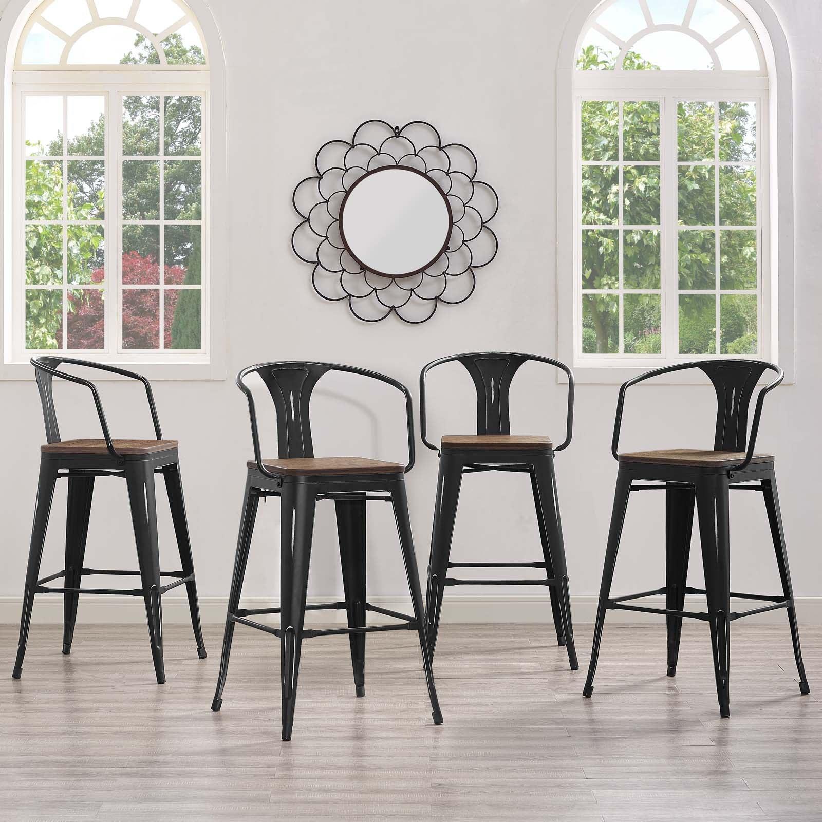 Modway Promenade Bar Stool Set of 4 FredCo