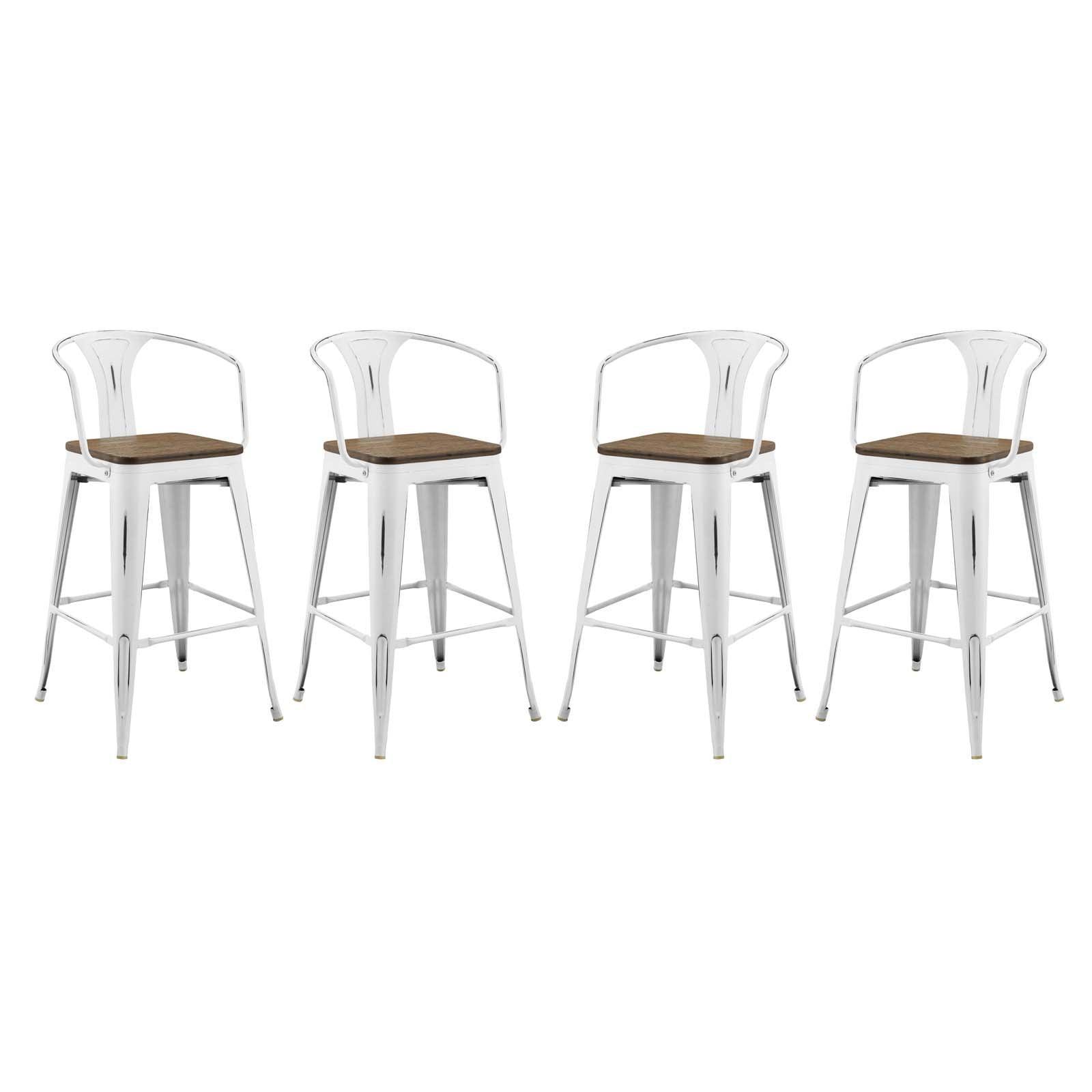 Modway Promenade Bar Stool Set of 4 FredCo