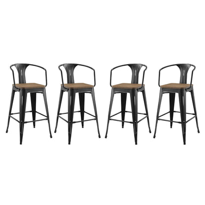 Modway Promenade Bar Stool Set of 4 FredCo