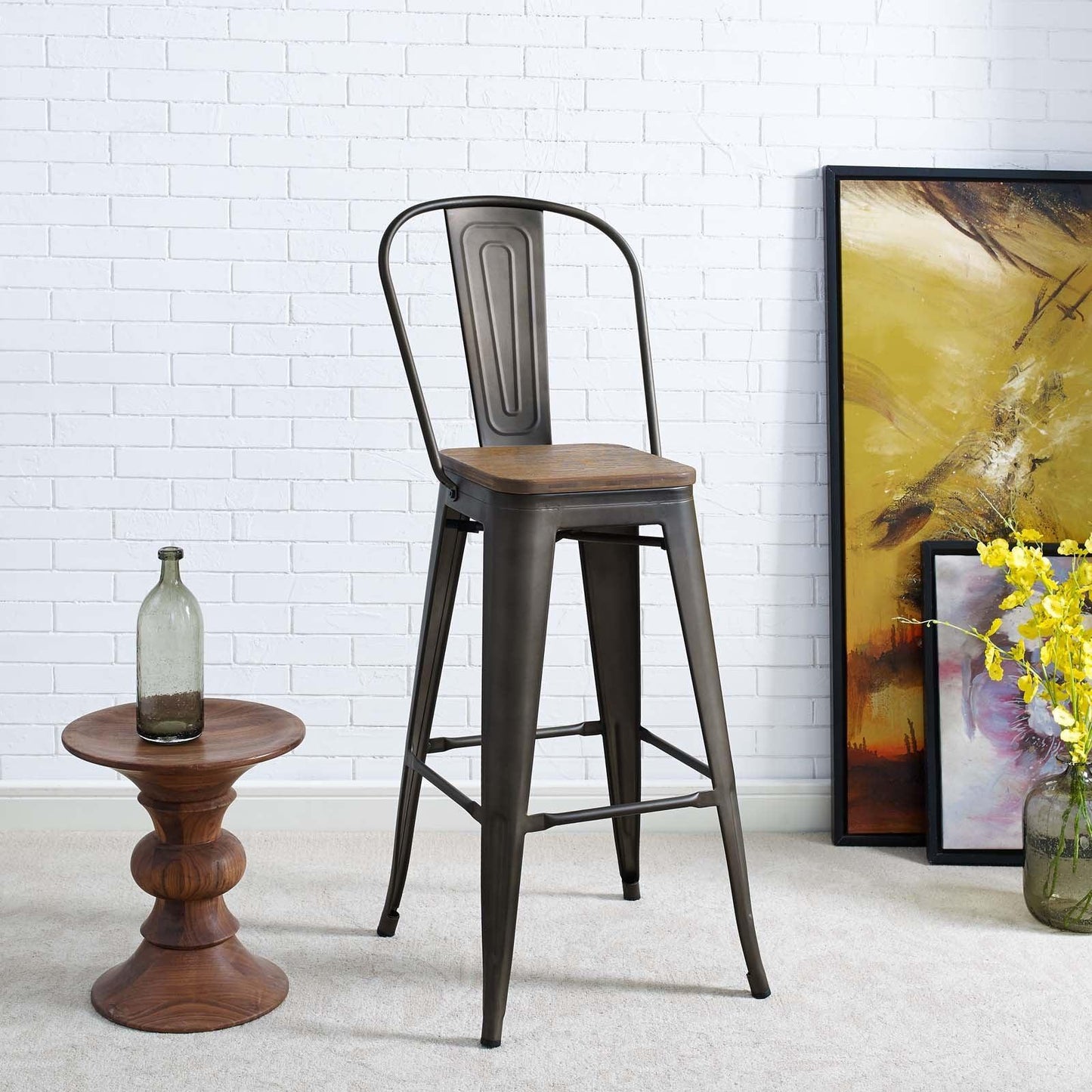 Modway Promenade Metal Bar Stool FredCo