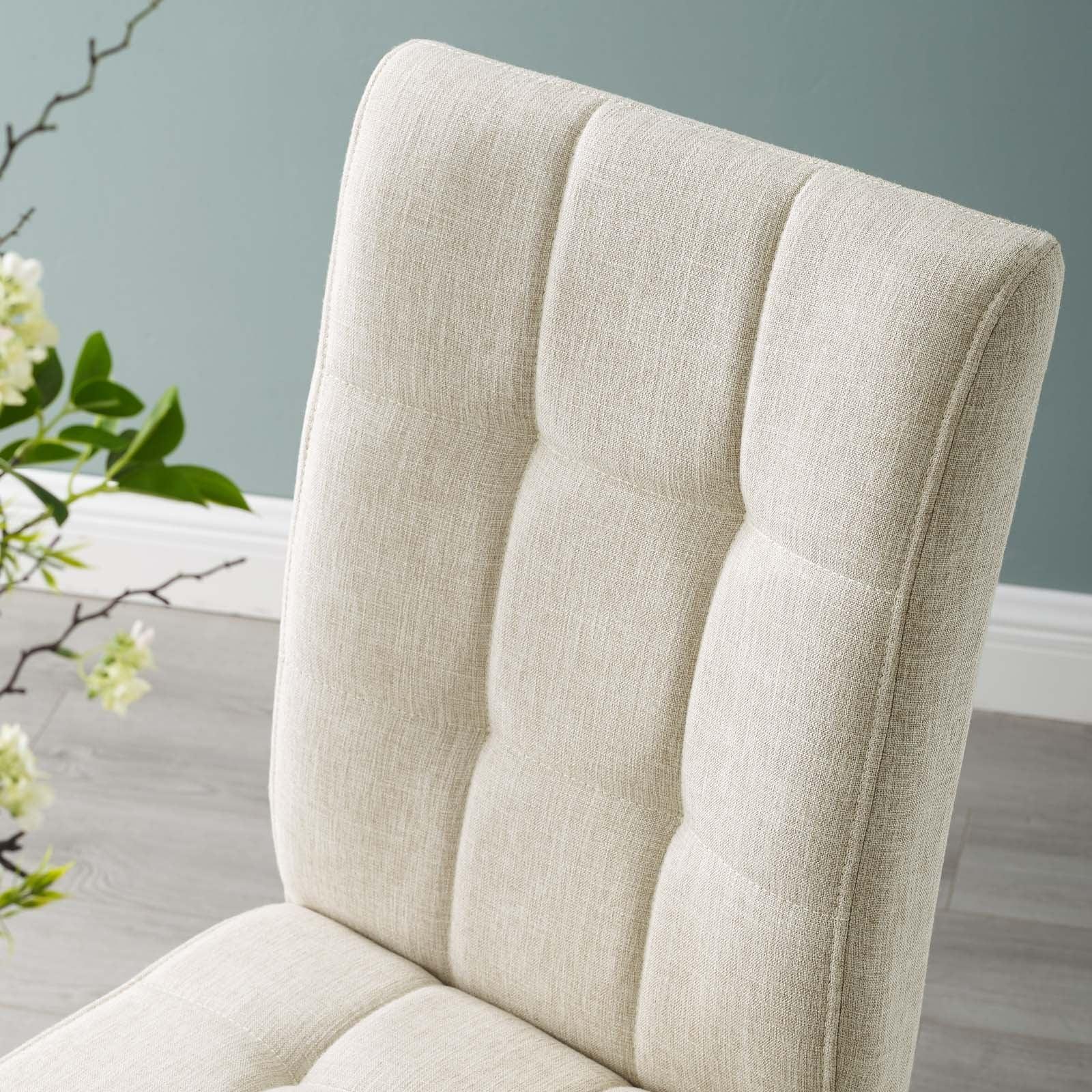 Modway Promulgate Biscuit Tufted Upholstered Fabric Dining Chair Set of 2 FredCo