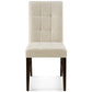 Modway Promulgate Biscuit Tufted Upholstered Fabric Dining Chair Set of 2 FredCo