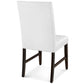 Modway Promulgate Biscuit Tufted Upholstered Faux Leather Dining Side Chair Set of 2 FredCo