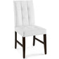 Modway Promulgate Biscuit Tufted Upholstered Faux Leather Dining Side Chair Set of 2 FredCo