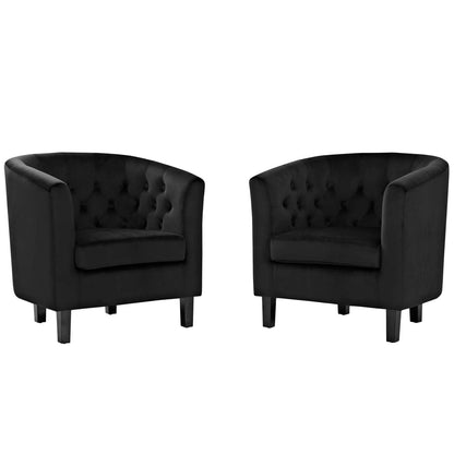 Modway Prospect 2 Piece Performance Velvet Armchair Set FredCo