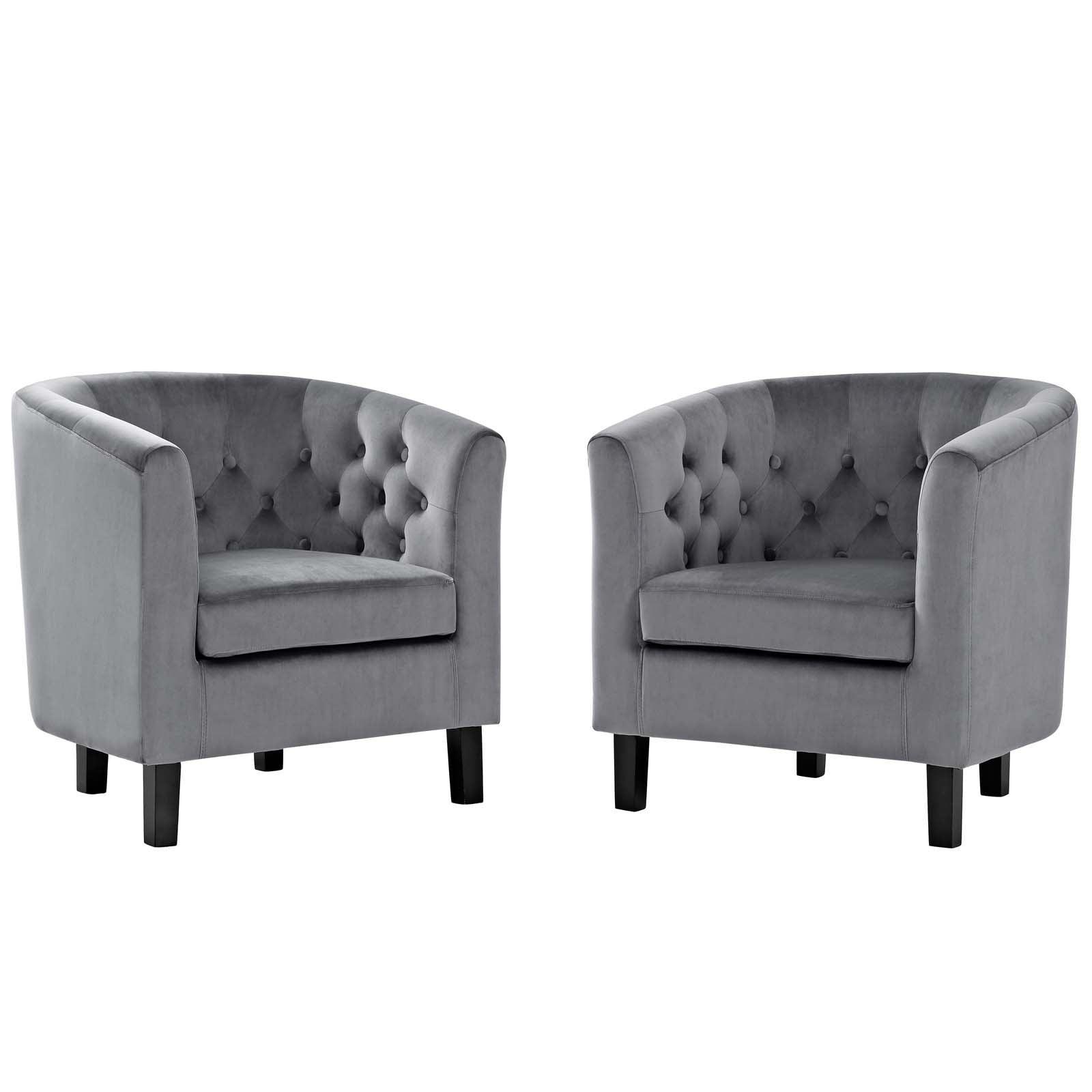 Modway Prospect 2 Piece Performance Velvet Armchair Set FredCo