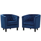 Modway Prospect 2 Piece Performance Velvet Armchair Set FredCo