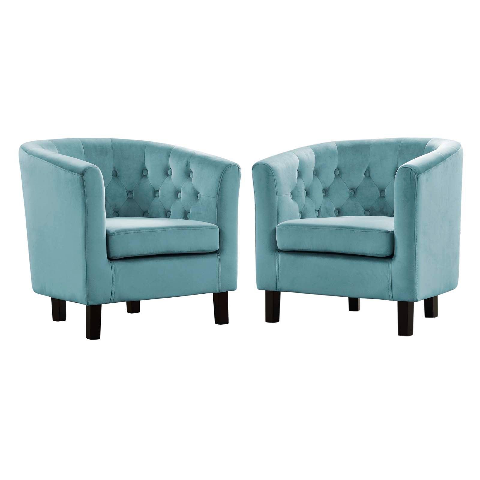 Modway Prospect 2 Piece Performance Velvet Armchair Set FredCo