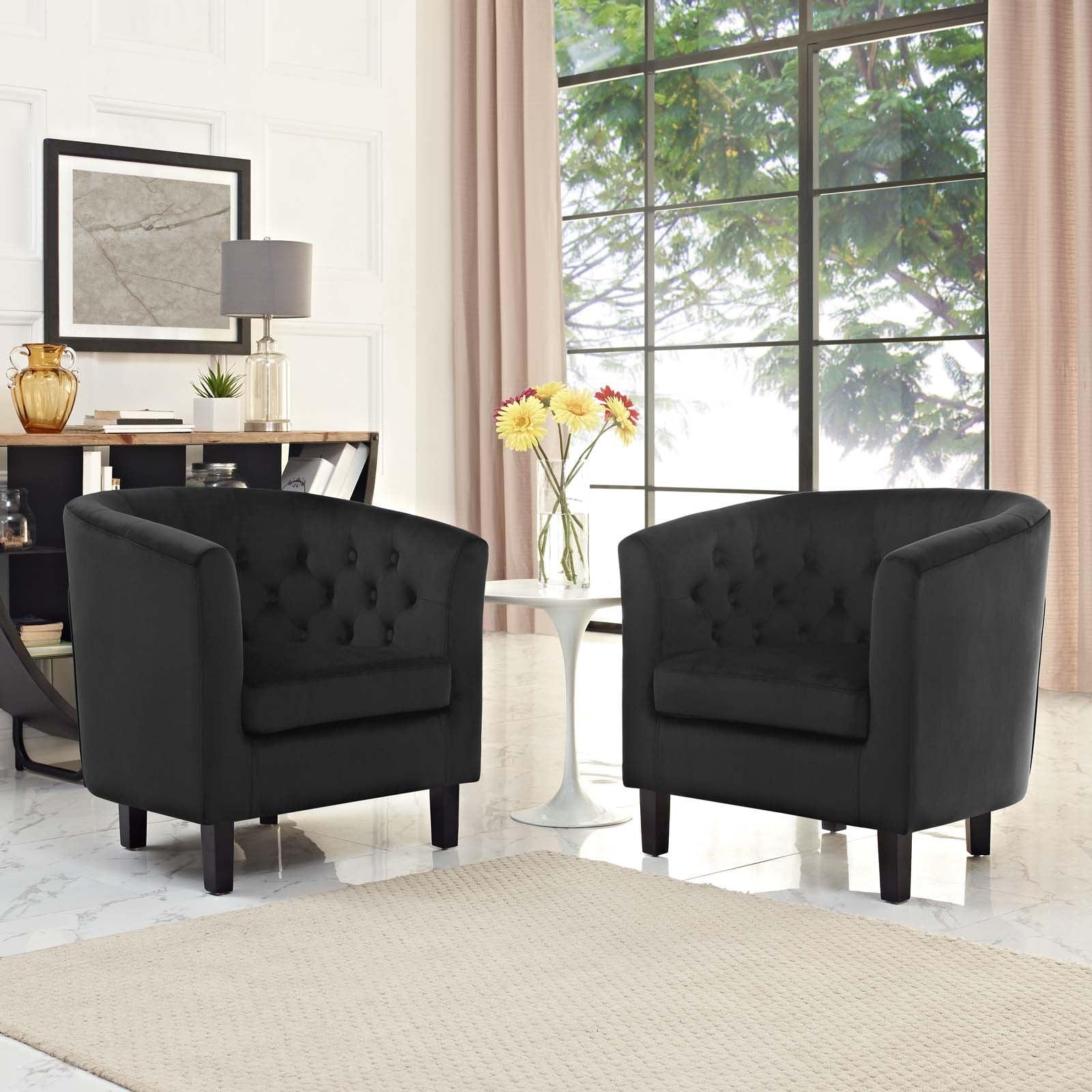 Modway Prospect 2 Piece Performance Velvet Armchair Set FredCo