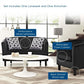 Modway Prospect 2 Piece Performance Velvet Loveseat and Armchair Set FredCo