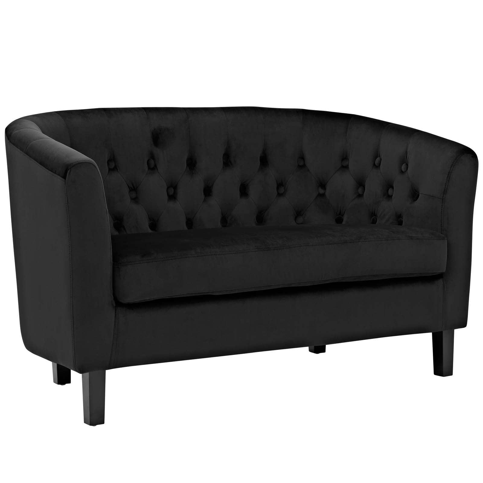 Modway Prospect 2 Piece Performance Velvet Loveseat and Armchair Set FredCo