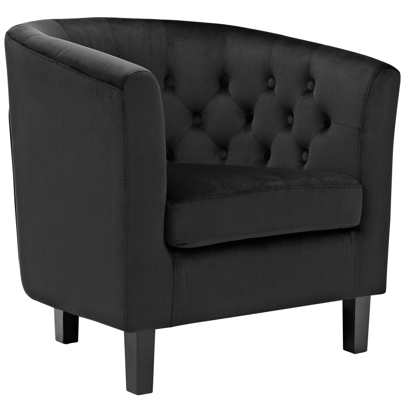 Modway Prospect 2 Piece Performance Velvet Loveseat and Armchair Set FredCo