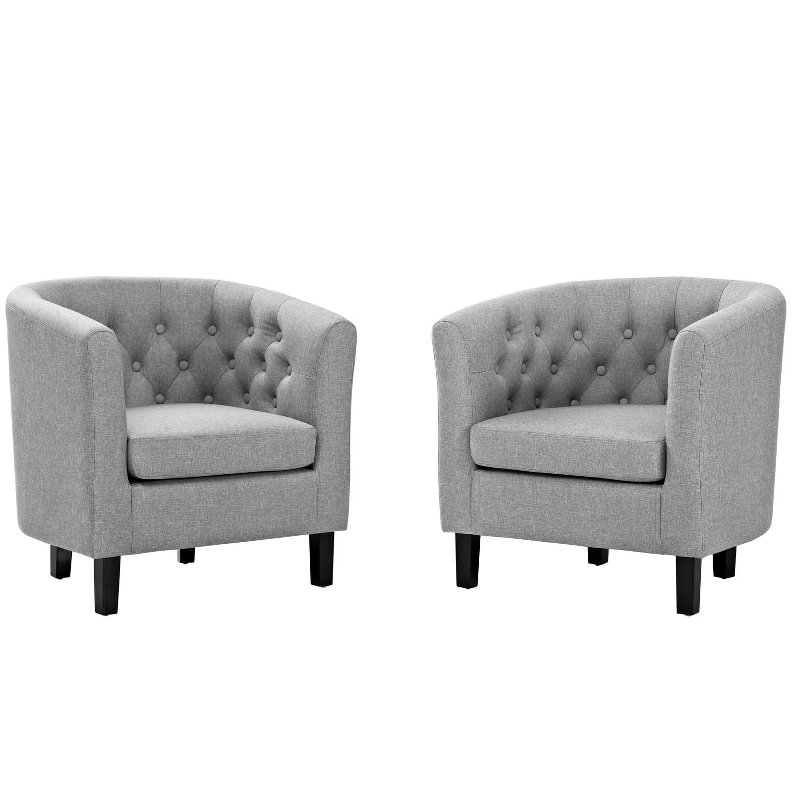 Modway Prospect 2 Piece Upholstered Fabric Armchair Set FredCo