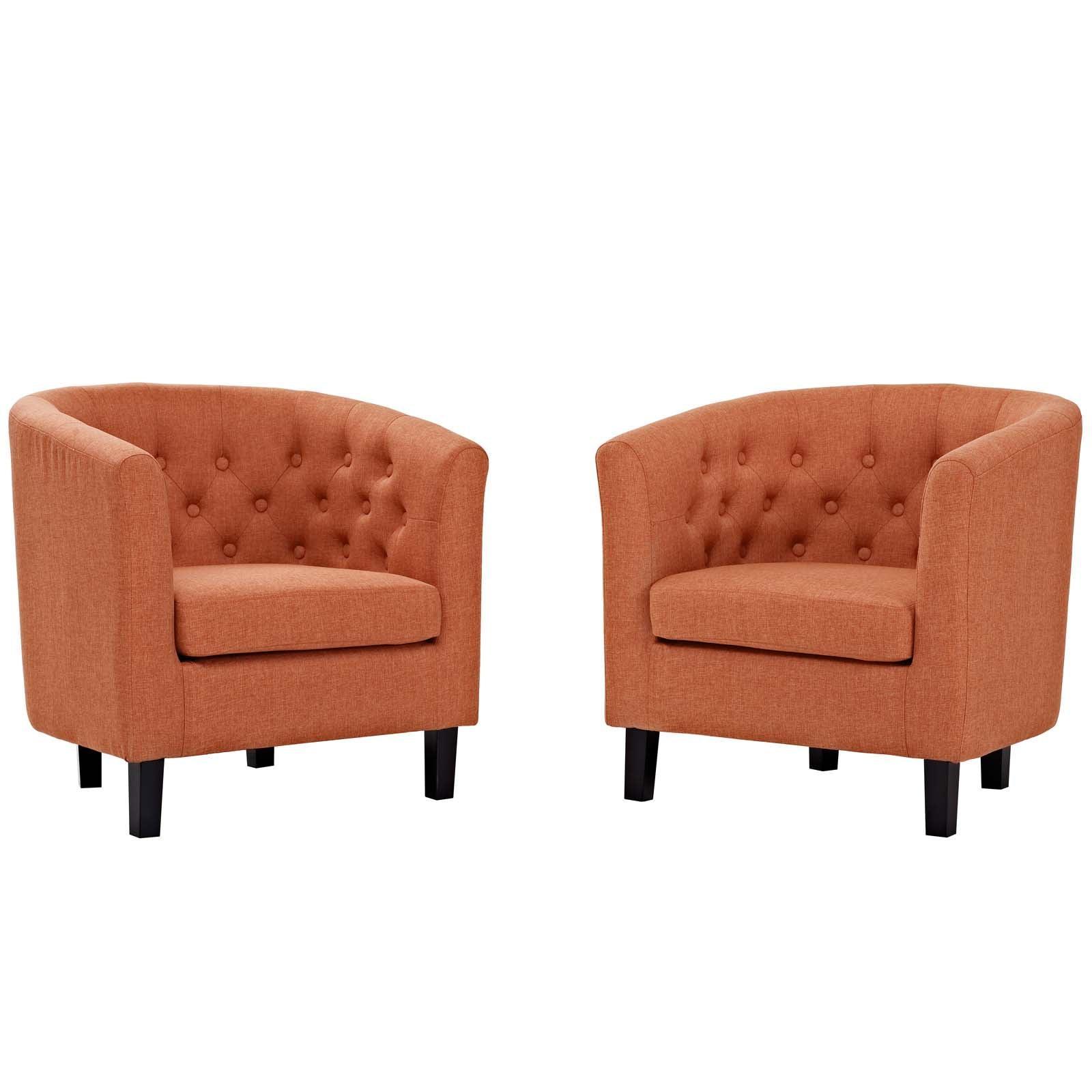 Modway Prospect 2 Piece Upholstered Fabric Armchair Set FredCo
