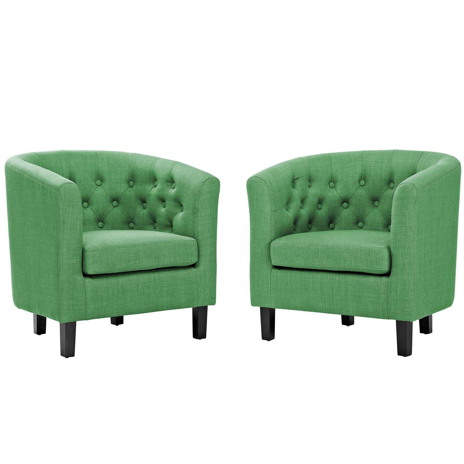 Modway Prospect 2 Piece Upholstered Fabric Armchair Set FredCo