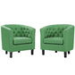 Modway Prospect 2 Piece Upholstered Fabric Armchair Set FredCo