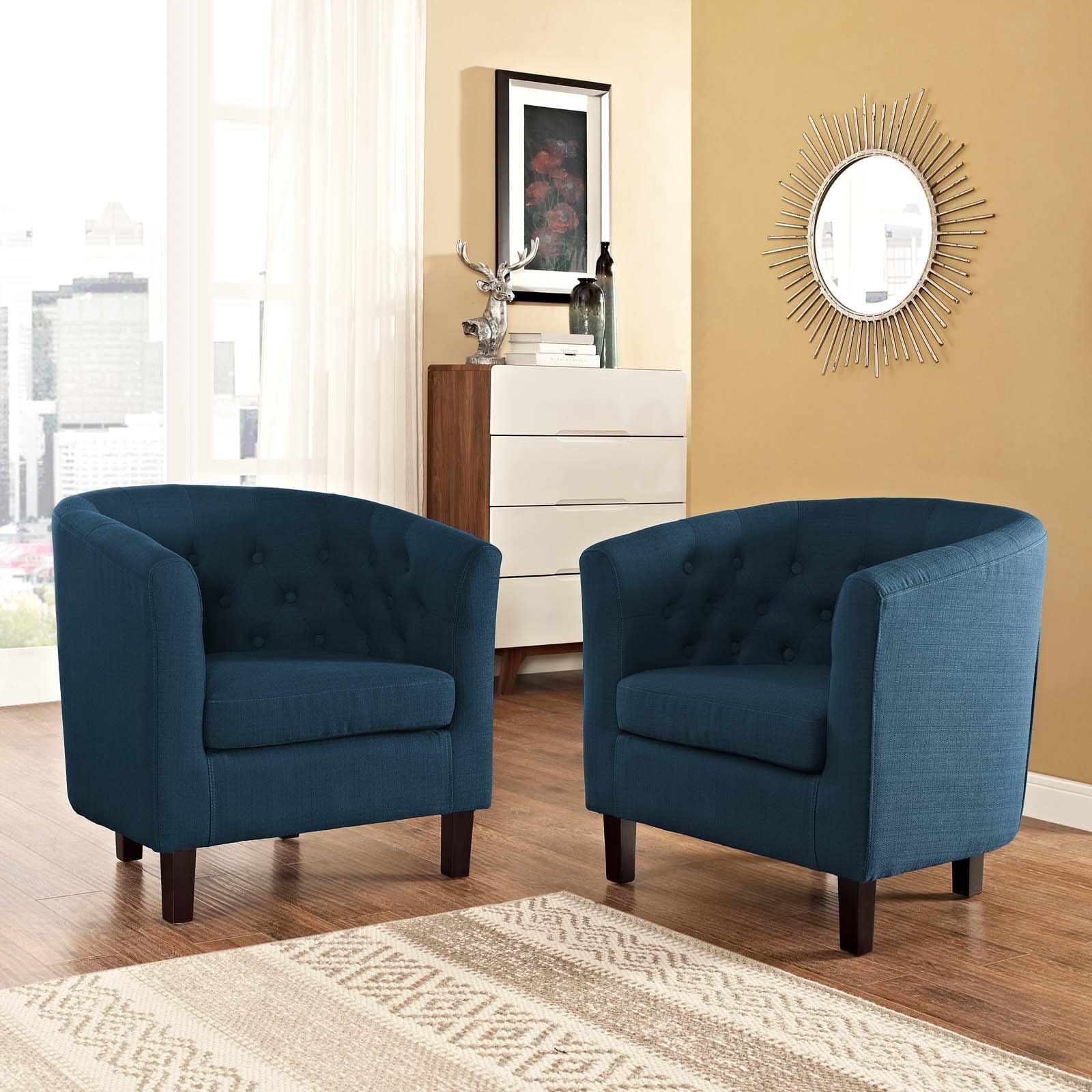 Modway Prospect 2 Piece Upholstered Fabric Armchair Set FredCo