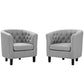 Modway Prospect 2 Piece Upholstered Fabric Armchair Set FredCo
