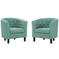 Modway Prospect 2 Piece Upholstered Fabric Armchair Set FredCo