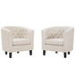 Modway Prospect 2 Piece Upholstered Fabric Armchair Set FredCo