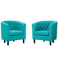 Modway Prospect 2 Piece Upholstered Fabric Armchair Set FredCo