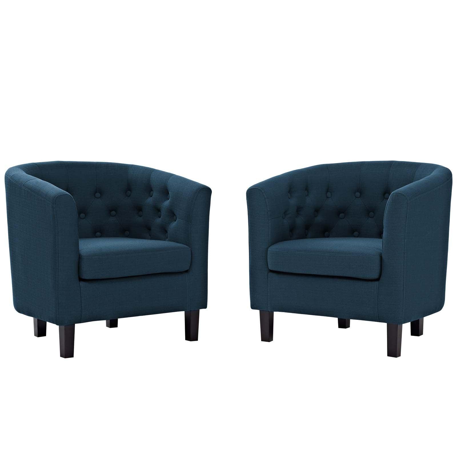 Modway Prospect 2 Piece Upholstered Fabric Armchair Set FredCo