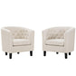Modway Prospect 2 Piece Upholstered Fabric Armchair Set FredCo