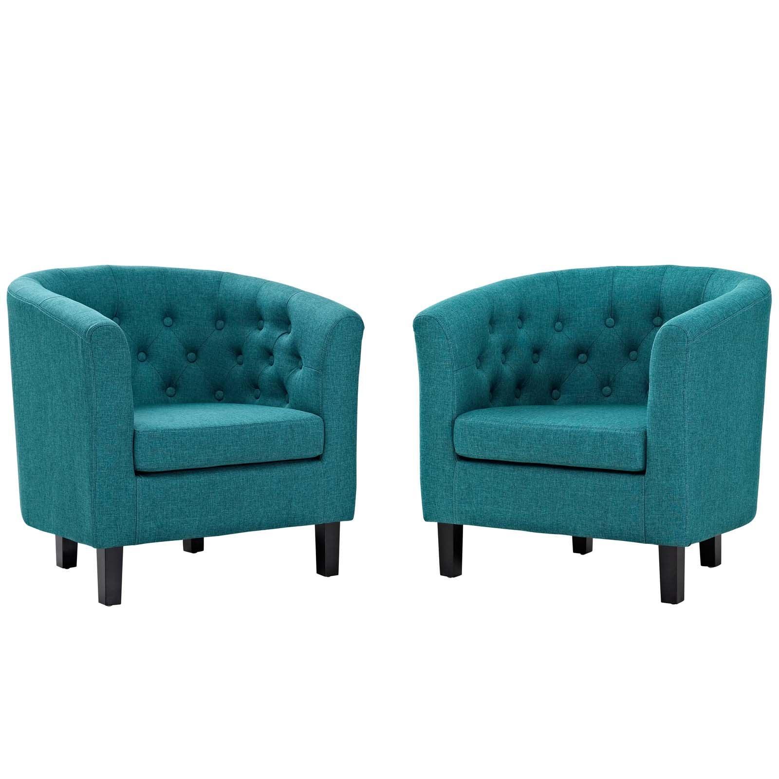 Modway Prospect 2 Piece Upholstered Fabric Armchair Set FredCo