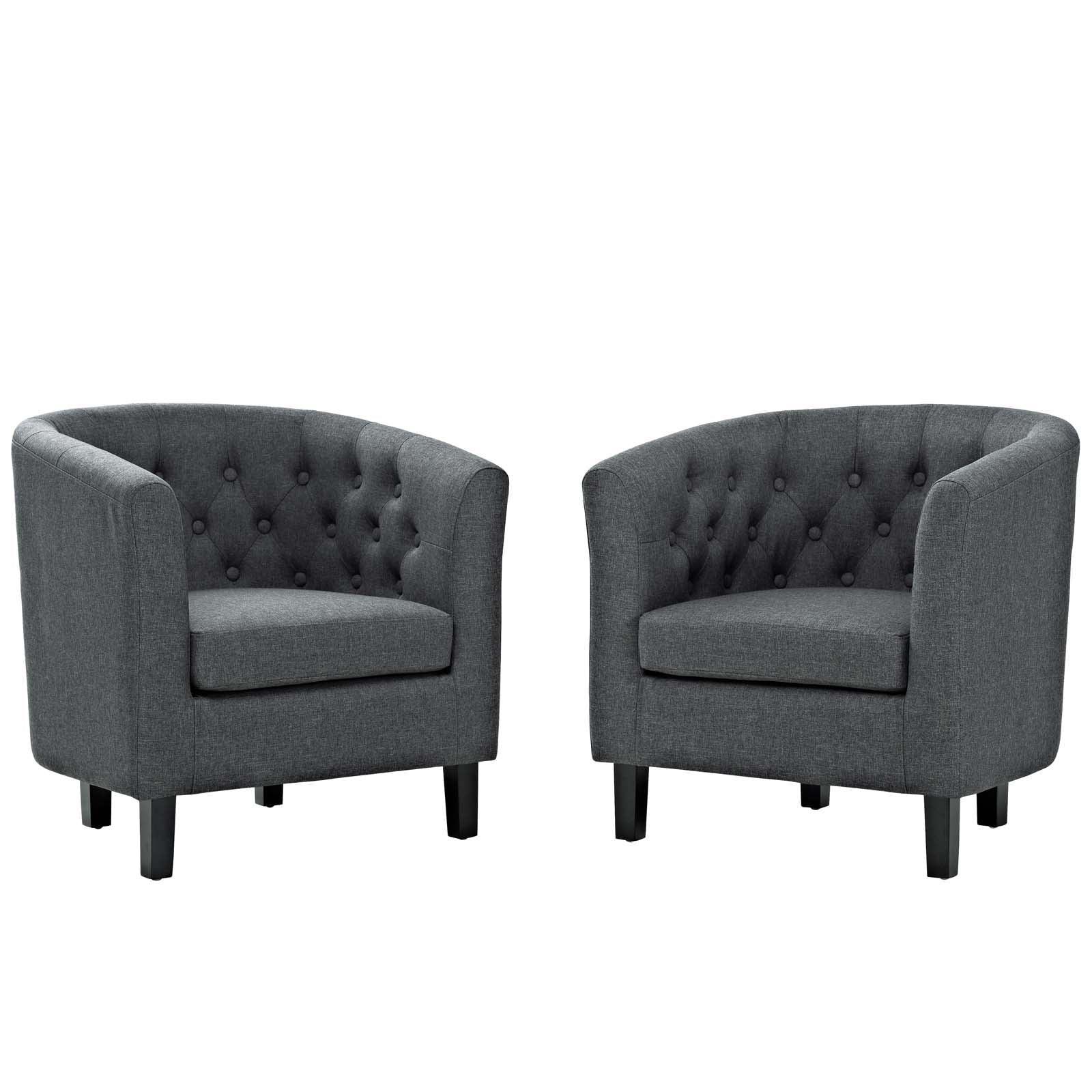 Modway Prospect 2 Piece Upholstered Fabric Armchair Set FredCo