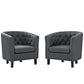 Modway Prospect 2 Piece Upholstered Fabric Armchair Set FredCo